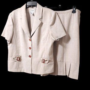 Perceptions women's Tan Skirt and Blazer Sz18NWOT